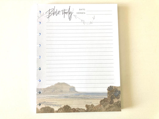 Bible Study Happy Planner, 46 Pages (1/4 Yr.), Planner Inserts, Daily Faith Planner, Christian, printed, war binder, faith journal