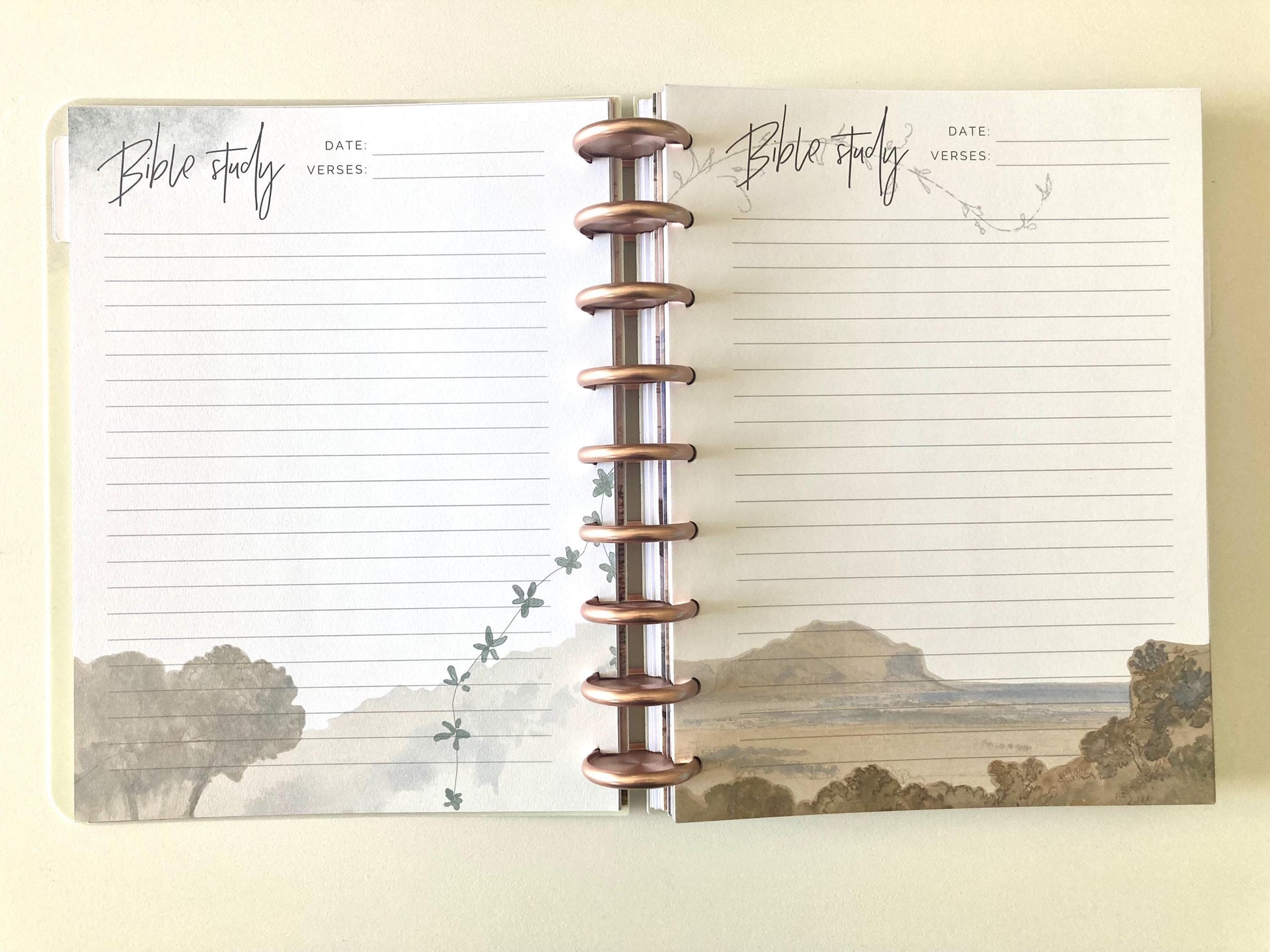 Bible Study Happy Planner, 46 Pages (1/4 Yr.), Planner Inserts, Daily Faith Planner, Christian, printed, war binder, faith journal