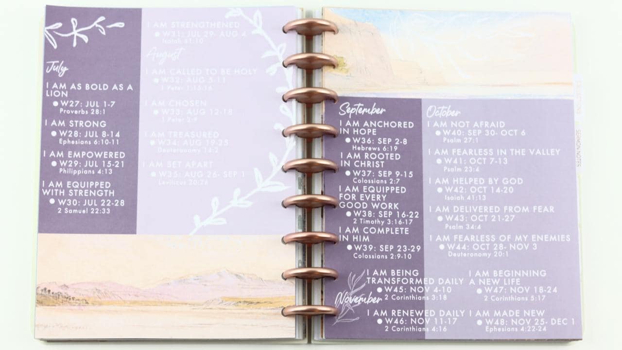 2025 Scripture Writing Who God Says I Am Extension Pack, Faith Journal, 14 Printed Pages, Classic Happy Planner, Bible Study, War Binder