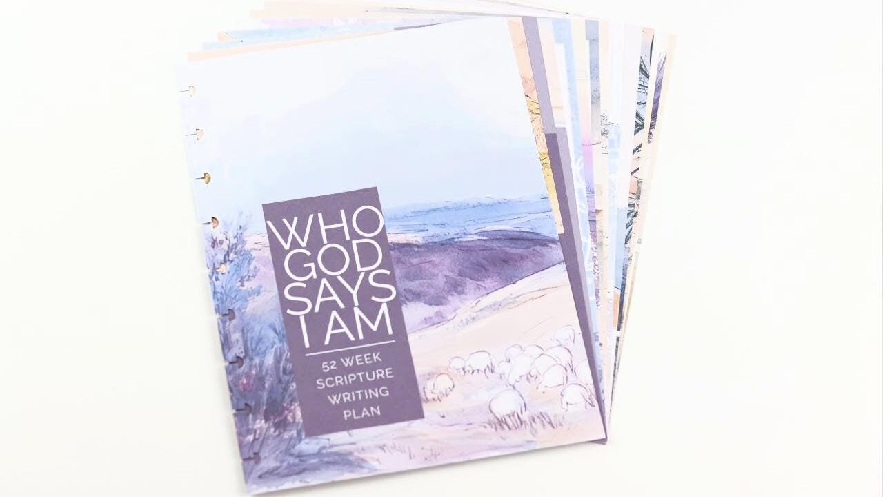 2025 Scripture Writing Who God Says I Am Extension Pack, Faith Journal, 14 Printed Pages, Classic Happy Planner, Bible Study, War Binder