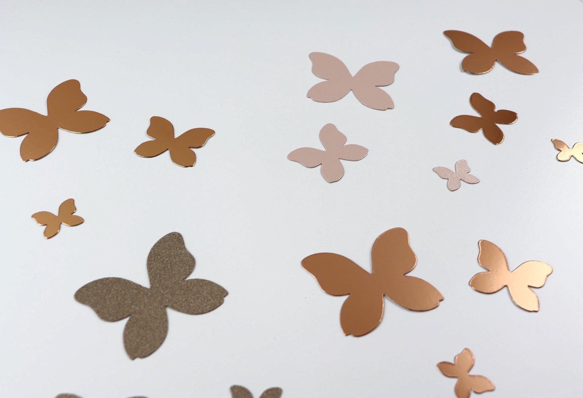 15 Butterfly Die Cuts, Acid Free, Junk Journal Picture Frames, Copper, Rose Gold, Memory Keeping, Scrapbooking, Faith Journal, War Binder