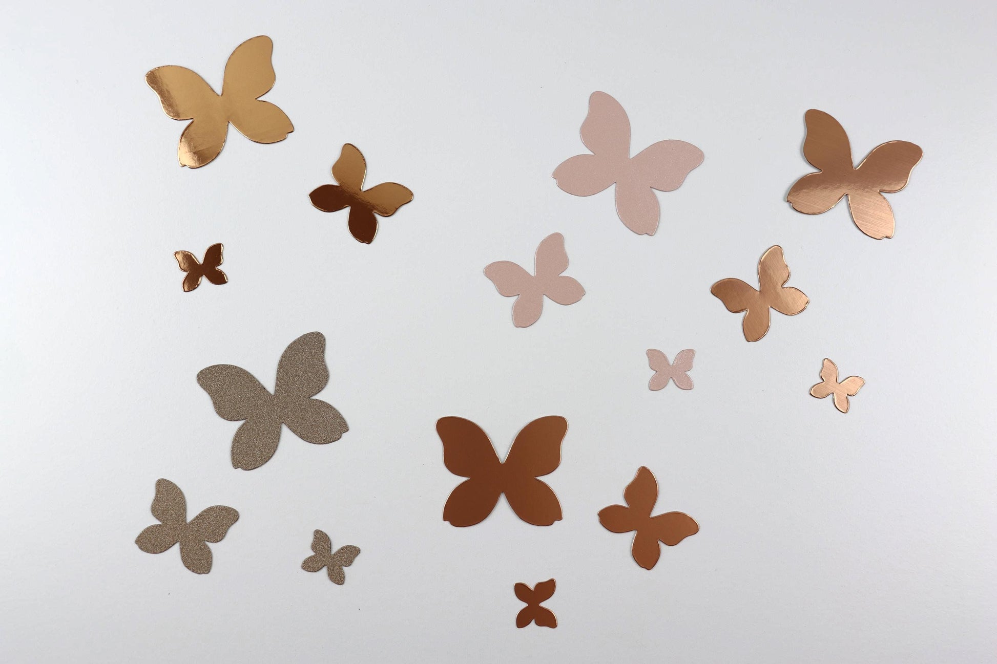 15 Butterfly Die Cuts, Acid Free, Junk Journal Picture Frames, Copper, Rose Gold, Memory Keeping, Scrapbooking, Faith Journal, War Binder