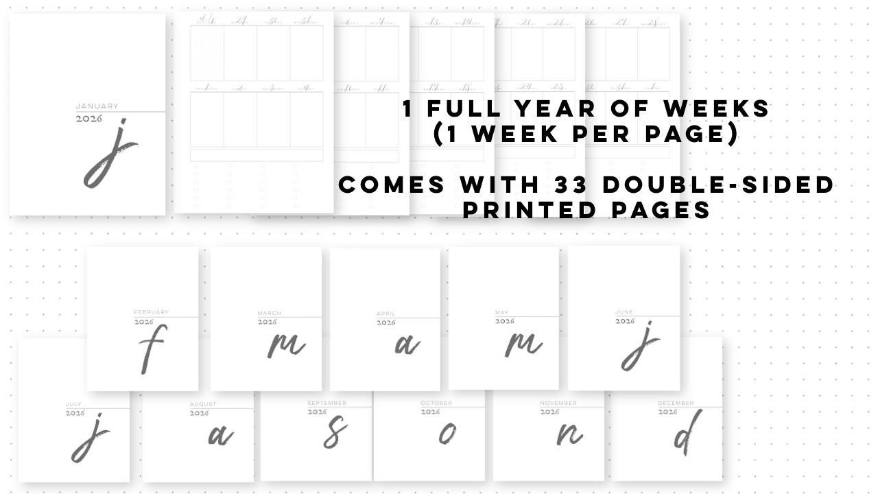 2026 Weekly Calendar, Classic Happy Planner, Faith Planner, Vertical, Monday Start, Checkboxes, 33 Printed Pages, Pre-punched, Disc