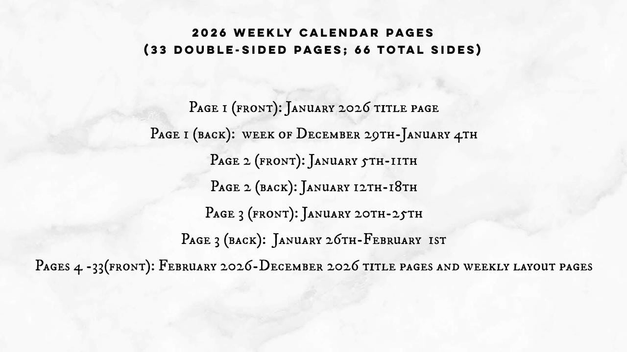 2026 Weekly Calendar, Classic Happy Planner, Faith Planner, Vertical, Monday Start, Checkboxes, 33 Printed Pages, Pre-punched, Disc