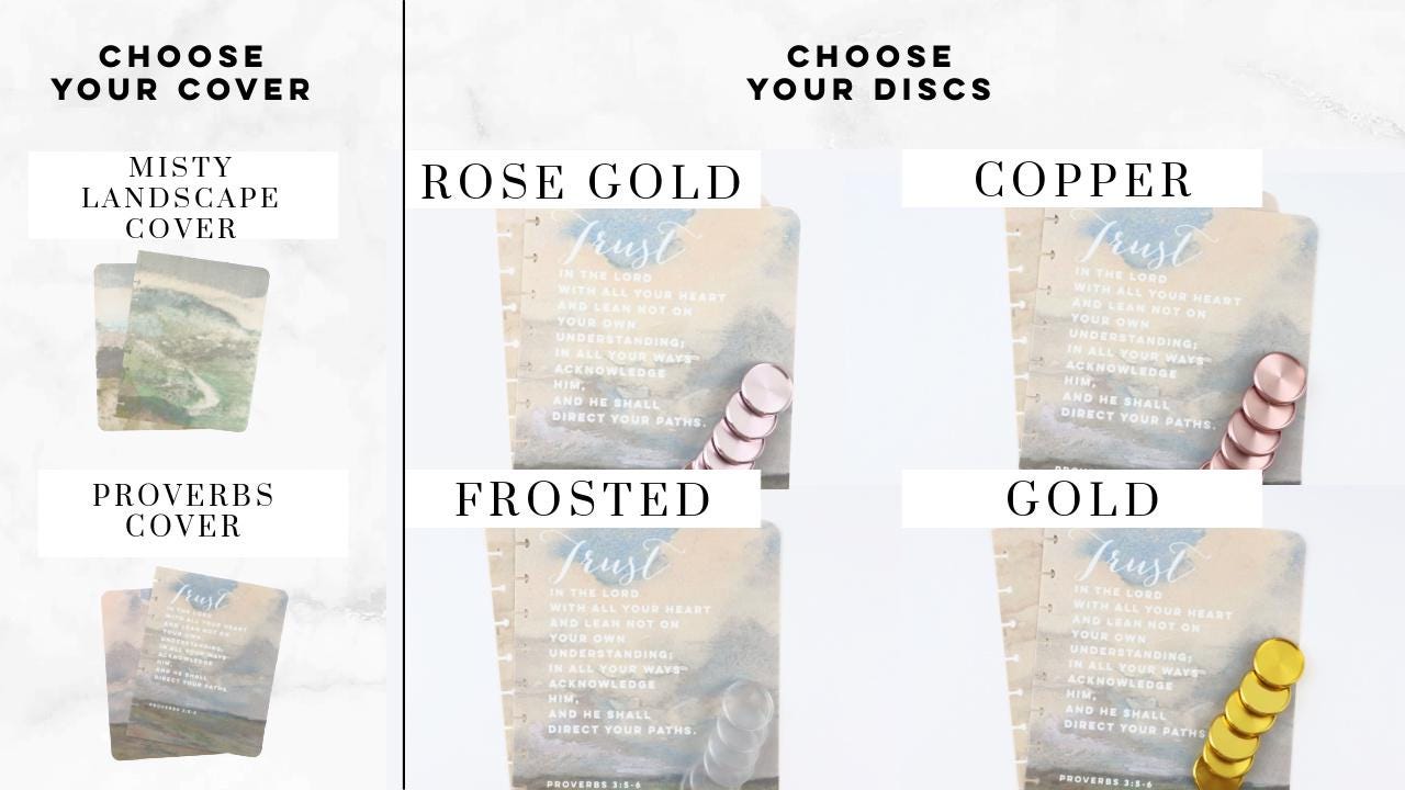 2026 Faith Planner, Rose Gold, Copper, Gold, or Frosted Discs, Deluxe, Bible Study, Christian Planner, War Binder, Faith Journal