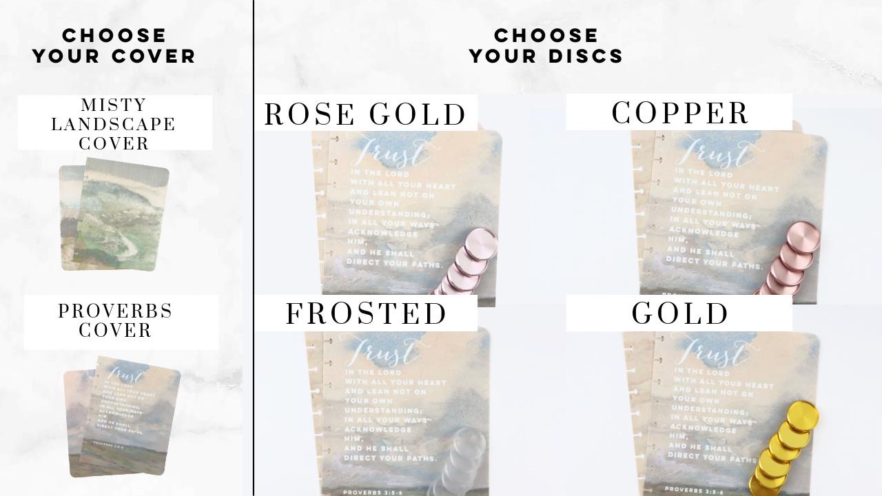 Personalized 2026 Faith Planner, Copper, Gold, Frosted, or Rose Gold Discs, Deluxe, Bible Study, Christian, War Binder, Faith Journal