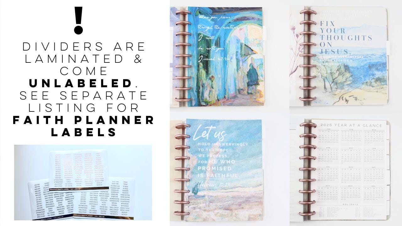 2026 Faith Planner, Rose Gold, Copper, Gold, or Frosted Discs, Deluxe, Bible Study, Christian Planner, War Binder, Faith Journal