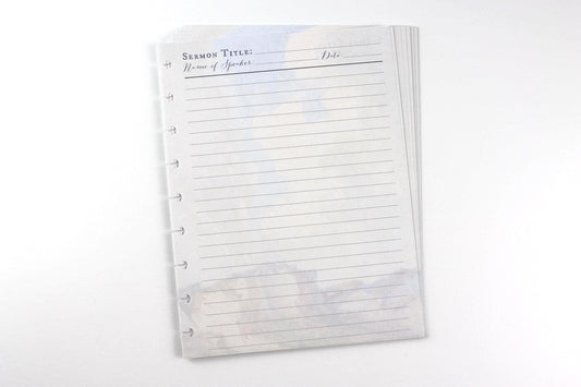 Sermon Notes Happy Planner, 26 Pages, Prayer Planner Inserts, Daily Faith Planner, Christian, printed, war binder, faith journal