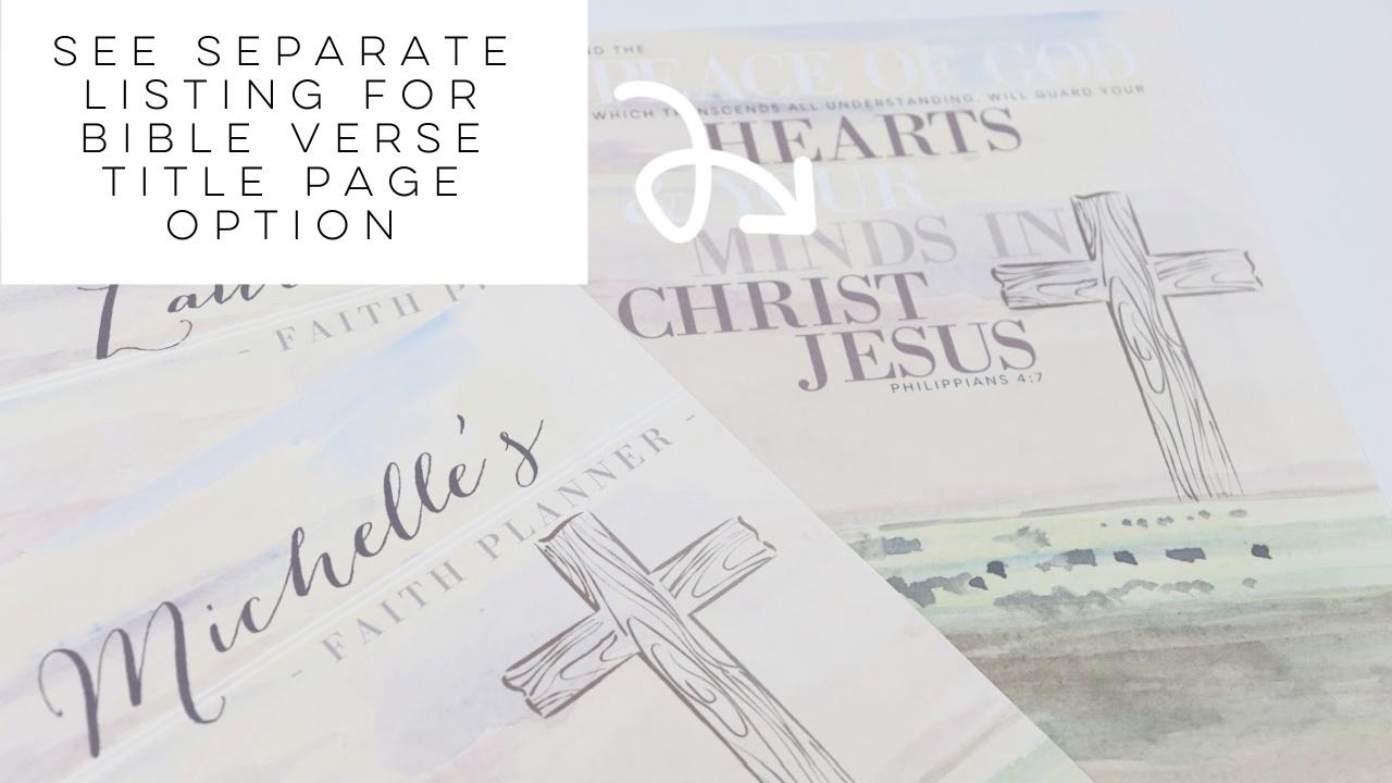 Personalized 2026 Faith Planner, Copper, Gold, Frosted, or Rose Gold Discs, Deluxe, Bible Study, Christian, War Binder, Faith Journal