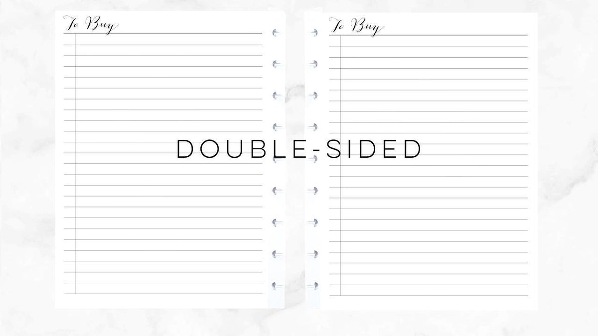 11 Personalized Checklist Pages, Double-sided, Classic Happy Planner, To Do List, Disc, Minimalist