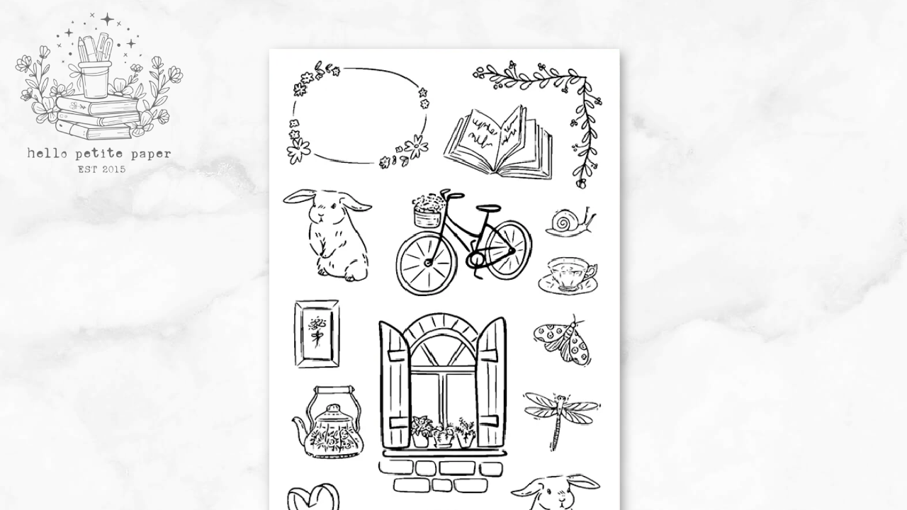 Bunny Cafe - Deco stickers (FOILED deco) | LOW INVENTORY | hand-drawn planner stickers by Hello Petite Paper