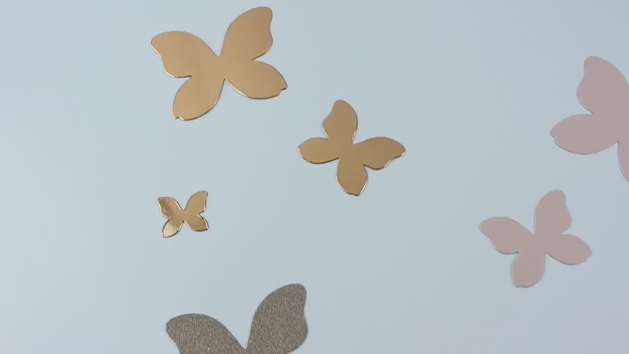 15 Butterfly Die Cuts, Acid Free, Junk Journal Picture Frames, Copper, Rose Gold, Memory Keeping, Scrapbooking, Faith Journal, War Binder