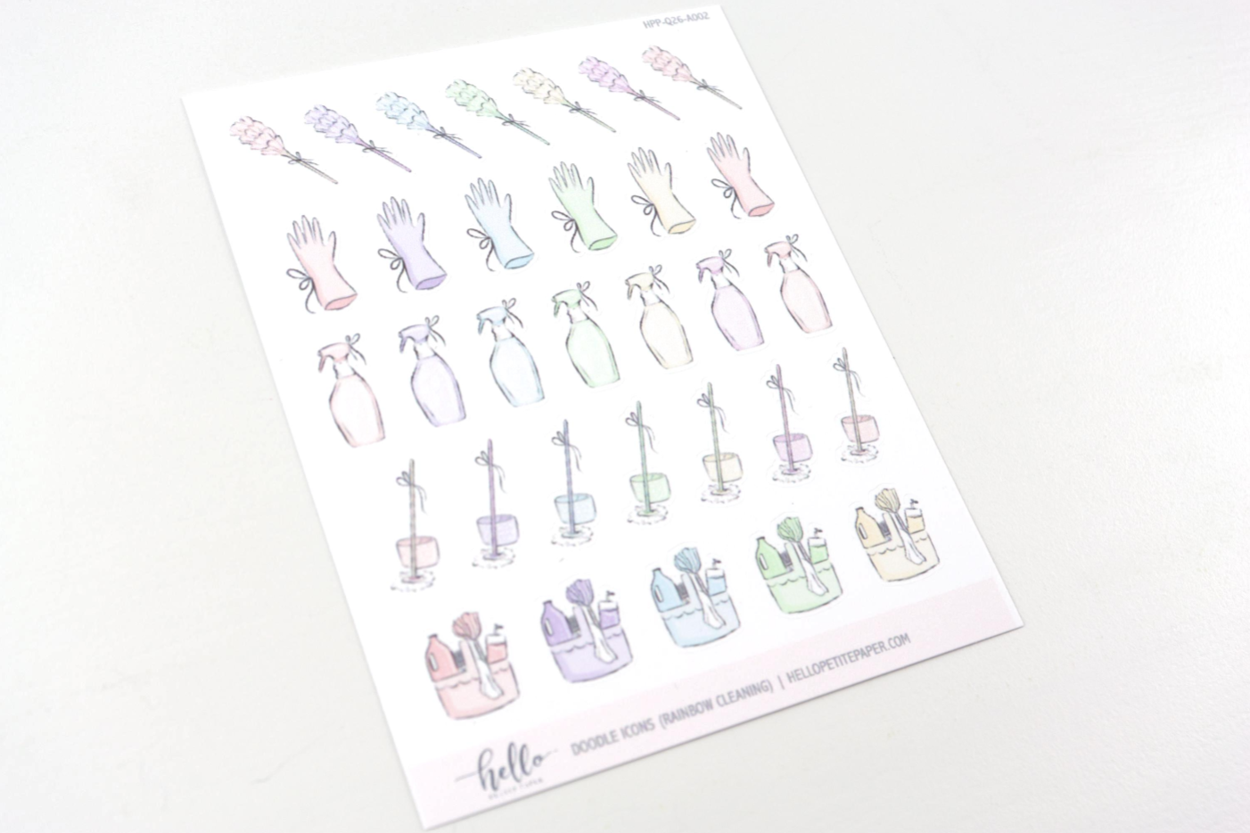 Cleaning Doodle Icon Functional Stickers | LOW INVENTORY | hand-drawn planner stickers by Hello Petite Paper
