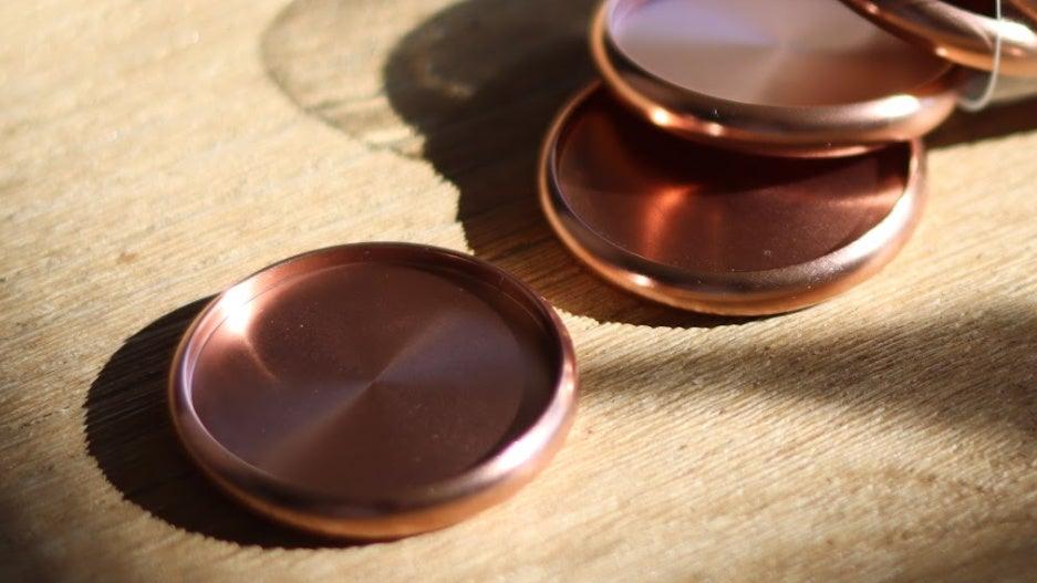 Planner Discs, 1.5 Inch, 9 Discs Per Set, Clear, Rose Gold, Gold, Copper