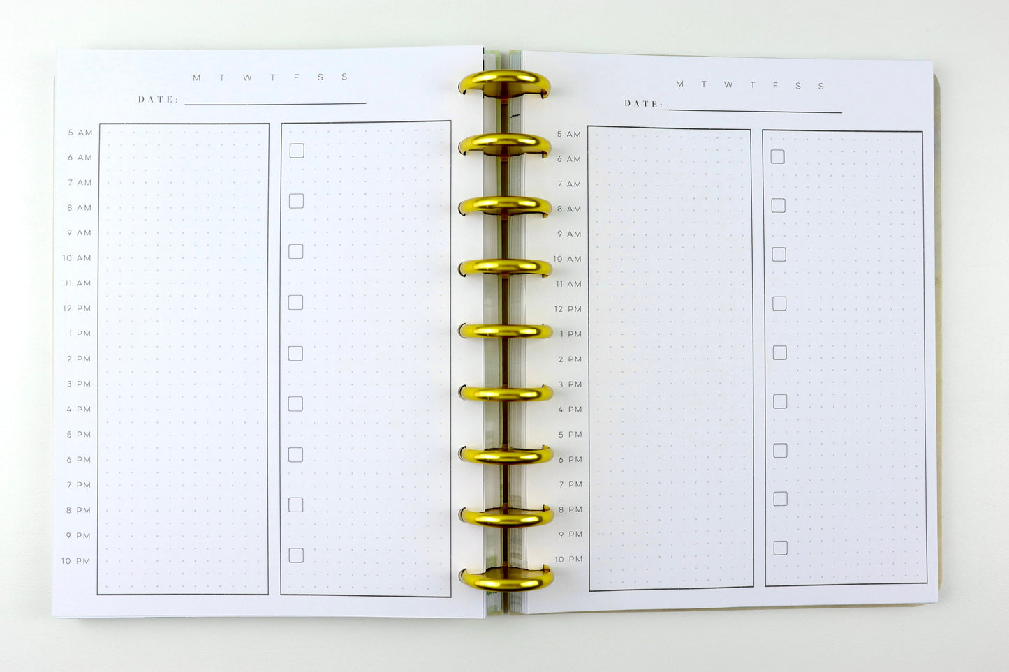 Printed Daily Happy Planner Pages, 40 Double-sided Pages, Daily Sheets, a5 planner inserts, Minimalist Discbound Planner Pages