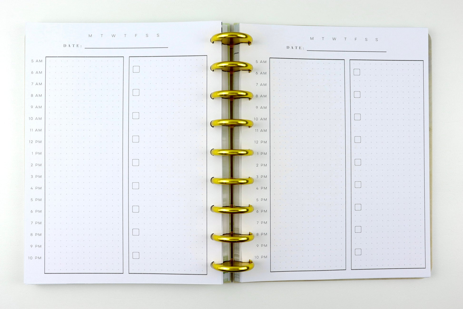 Printed Daily Happy Planner Pages, 40 Double-sided Pages, Daily Sheets, a5 planner inserts, Minimalist Discbound Planner Pages