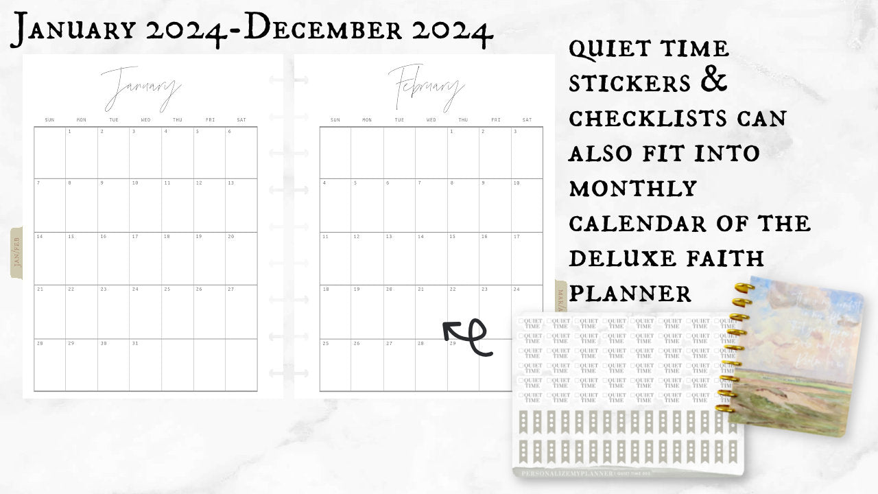 Quiet Time Stickers, Faith Planner Checklist Stickers, Daily Faith Planner, Christian a5 planner, Happy Planner printed, Bible Study