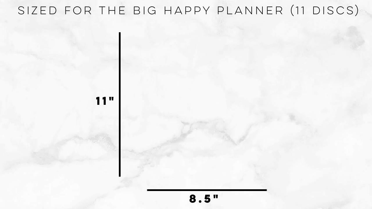 Blank Pages, 8.5" x 11", 40 Pages, Big Happy Planner Size, planner inserts, Minimalist Disc Planner, Bullet Journaling