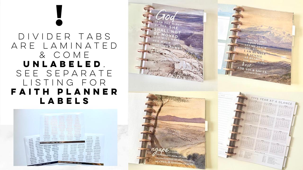 Personalized 2025 Faith Planner, Copper, Gold, Frosted, or Rose Gold Discs, Deluxe, Bible Study, Christian, War Binder, Faith Journal