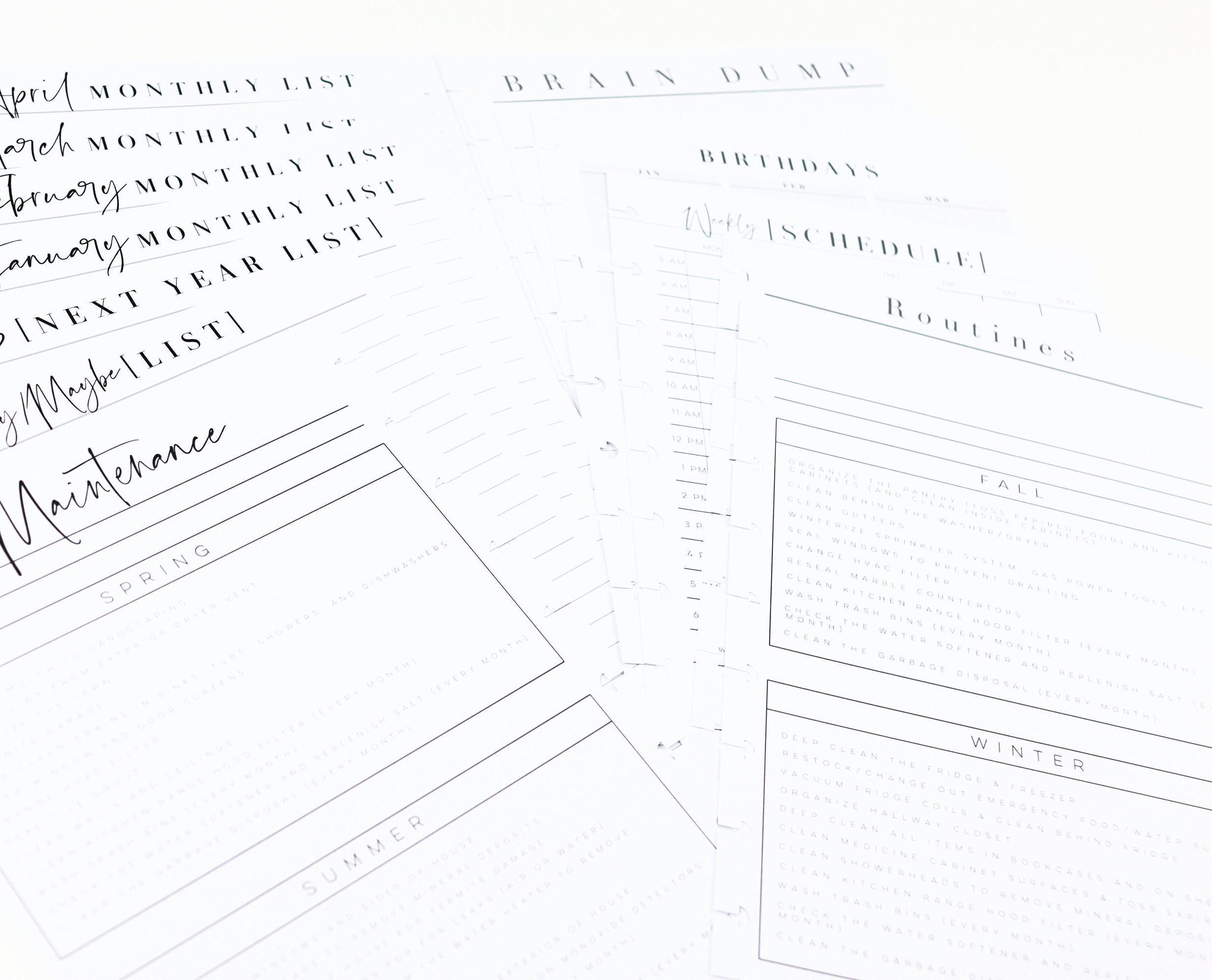 Planner Essentials Planner Essentials Extension Pack, 22 Printed Pages, Classic Happy Pla ...