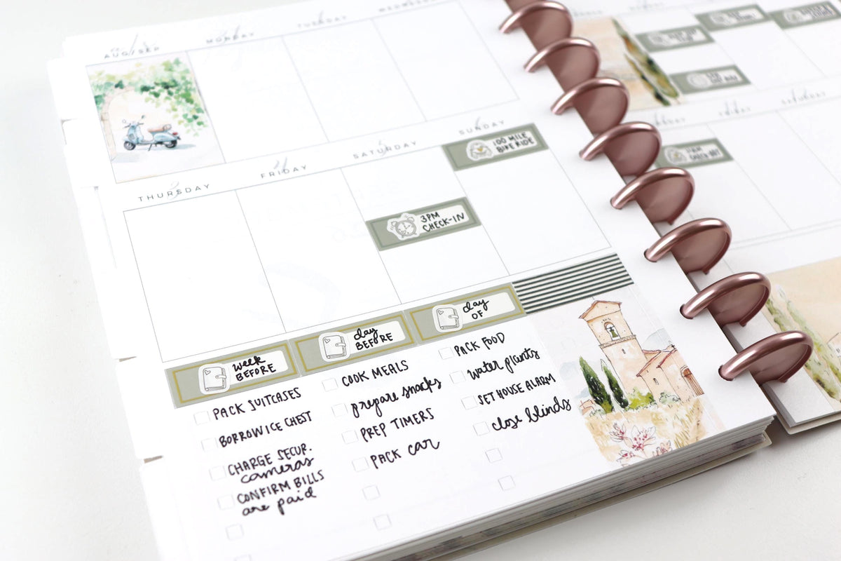 2027 Weekly and Monthly Calendar, Classic Happy Planner, Faith Planner, Vertical, Monday Start, Checkboxes, 35 or 48 Printed Pages, Disc