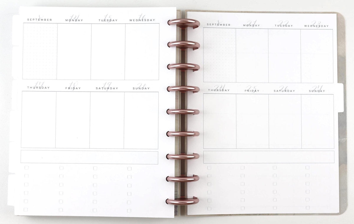 2027 Weekly and Monthly Calendar, Classic Happy Planner, Faith Planner, Vertical, Monday Start, Checkboxes, 35 or 48 Printed Pages, Disc