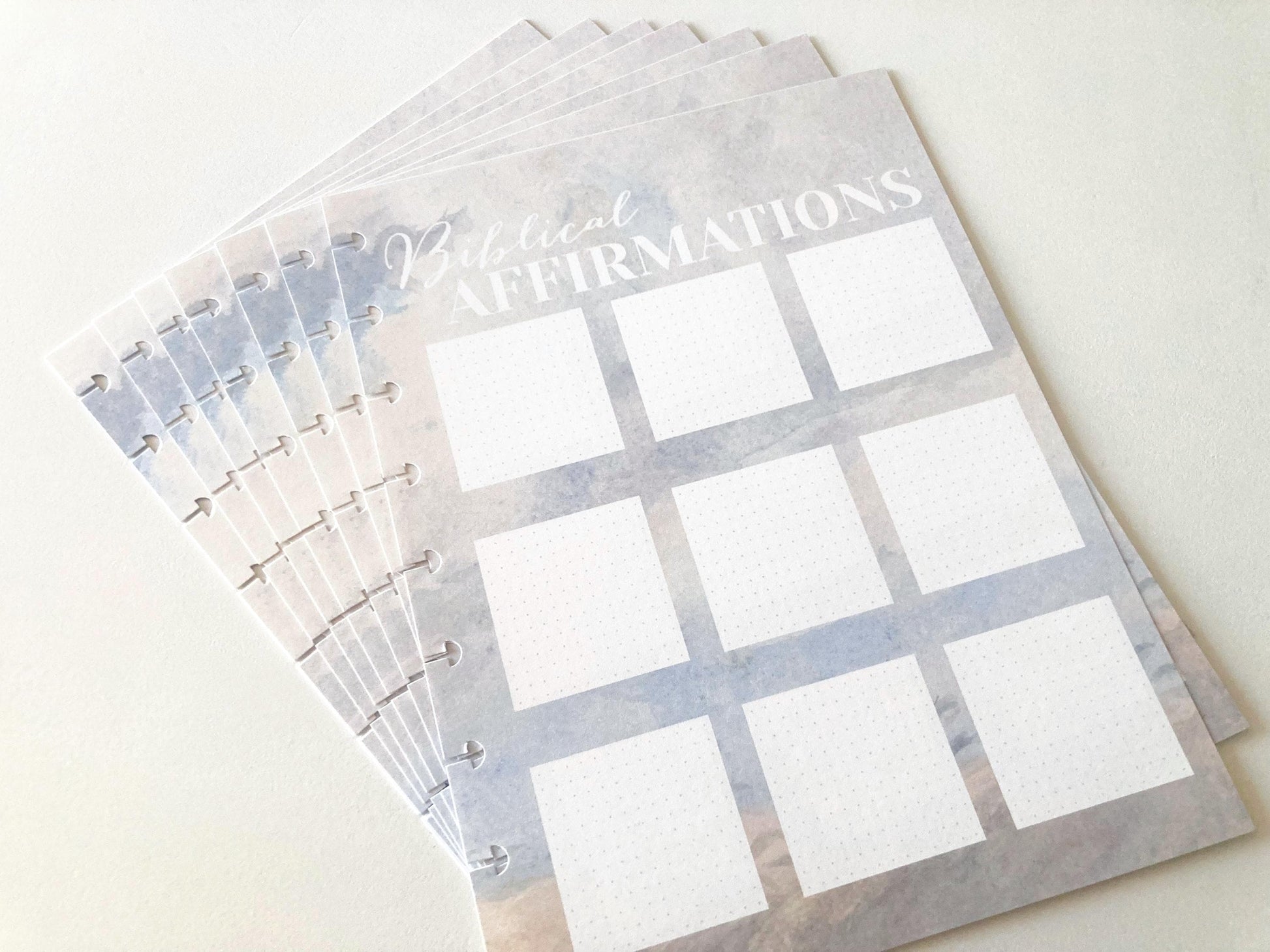 Biblical Affirmations Extension Pack, Faith Journal, 11 Printed Pages, Classic Happy Planner Size, Disc, War Binder, 198 Boxes