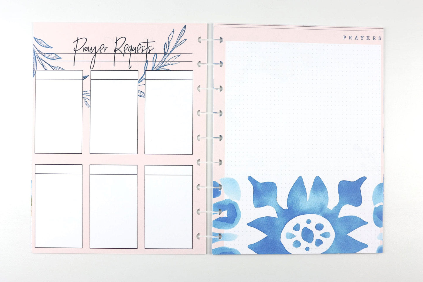 Prayer Journal Extension Pack, 15 Printed Pages, Classic Happy Planner, Prayer Requests, Bible Verses, Faith, Pre-punched, Disc, War Binder