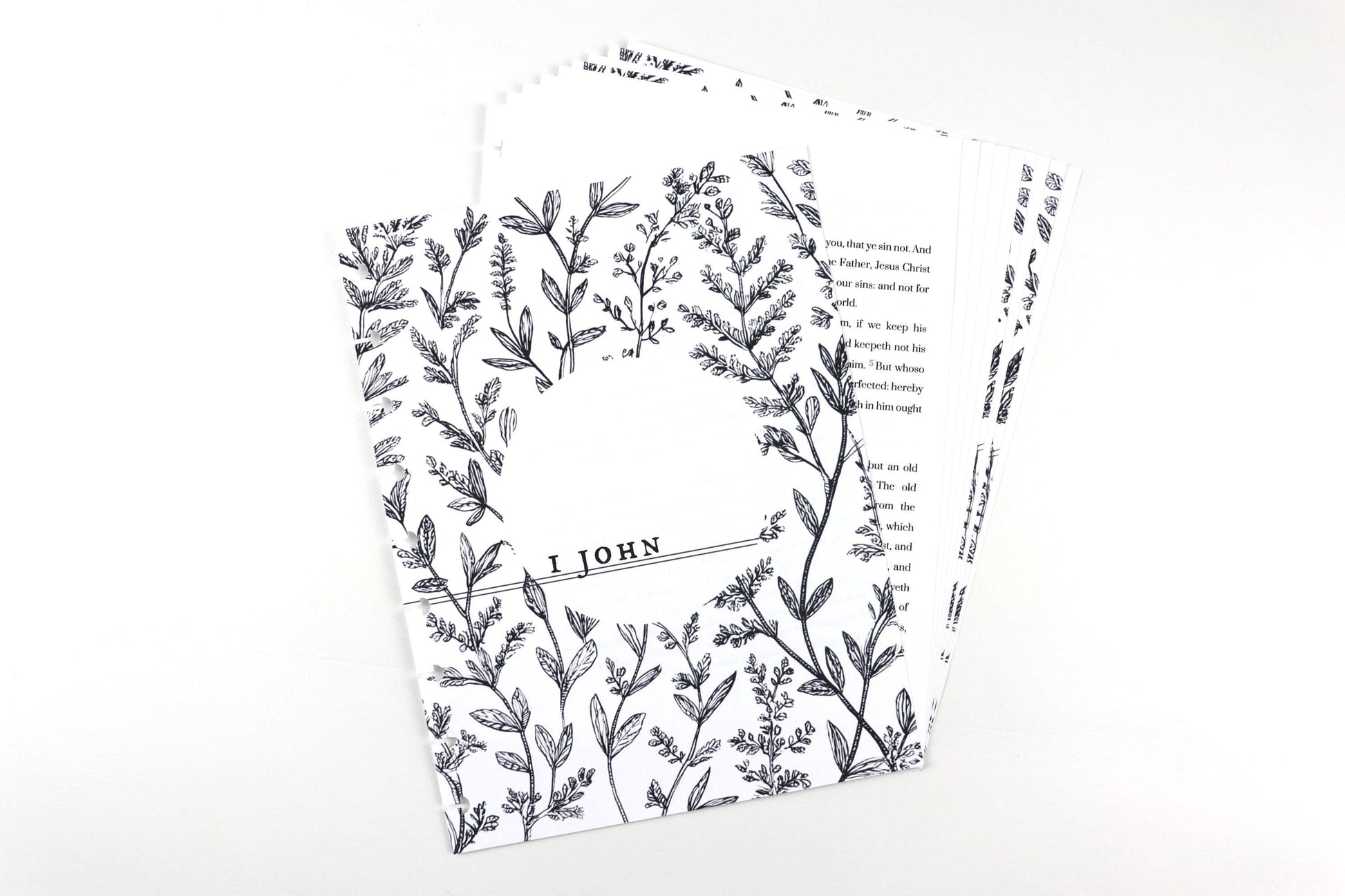 1 John, 2 John, & 3 John Note Taking Extension Pack, KJV, Faith Journal, 9 Printed Pages, Classic Happy Planner, Bible Study, War Binder