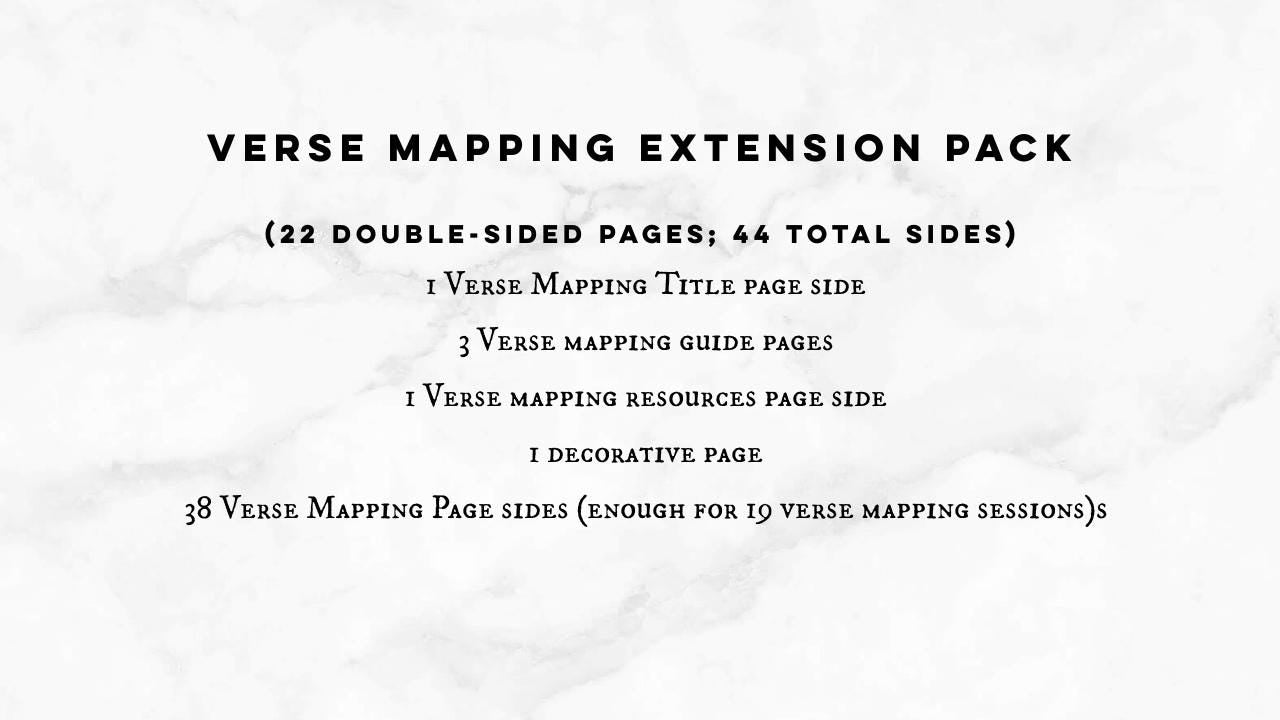 Verse Mapping Beginner Extension Pack, Faith Journal, 22 Printed Pages, Classic Happy Planner, Bible Study, Prayer, Disc, War Binder