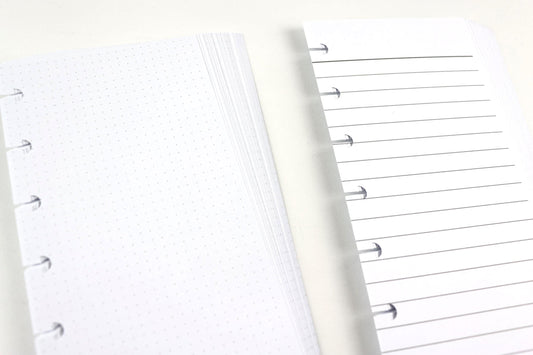 Half Sheets of Printed Dot Grid and Lined Notes Happy Planner Pages, 40 Double-sided Sheets, planner inserts, Disc, Bullet Journaling