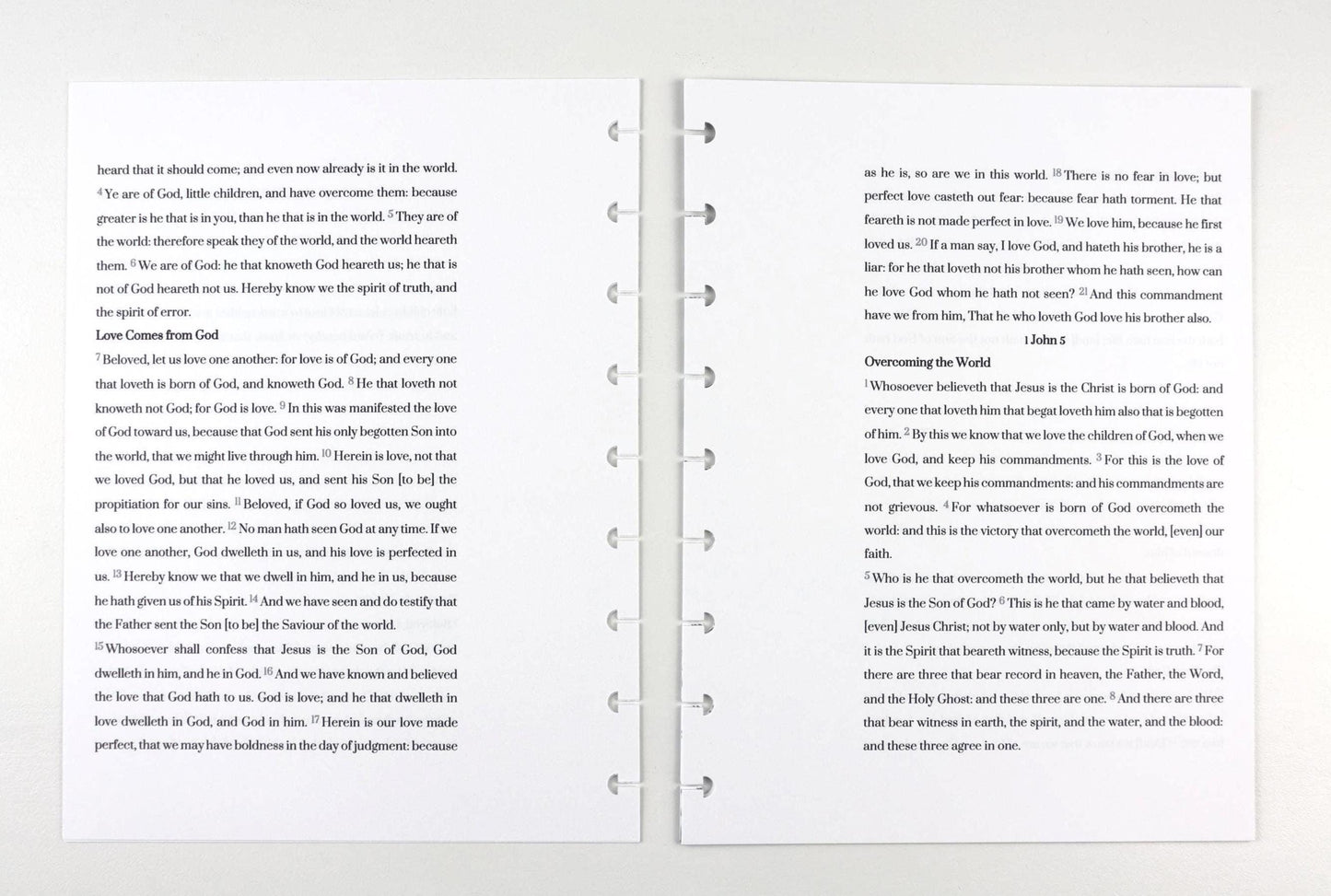 1 John, 2 John, & 3 John Note Taking Extension Pack, KJV, Faith Journal, 9 Printed Pages, Classic Happy Planner, Bible Study, War Binder