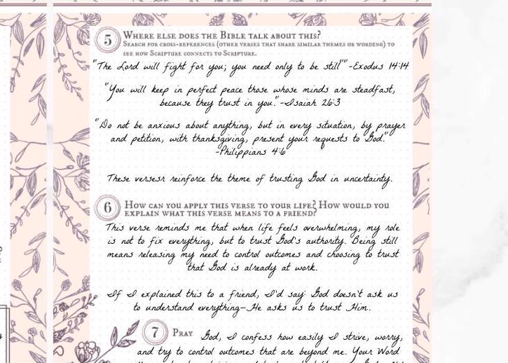 Verse Mapping Beginner Extension Pack, Faith Journal, 22 Printed Pages, Classic Happy Planner, Bible Study, Prayer, Disc, War Binder