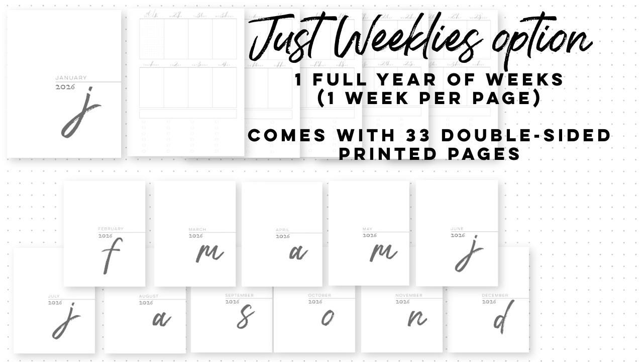 2026 Weekly Calendar, Classic Happy Planner, Faith Planner, Vertical, Monday Start, Checkboxes, 33 Printed Pages, Pre-punched, Disc