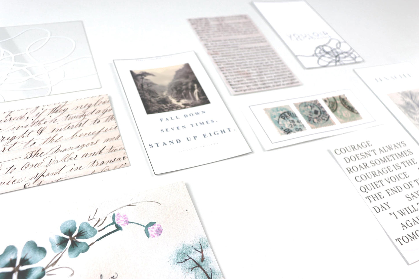 Limited Edition Planner Cards, 10 Cards, Motivational and Decorative, Happy Planner, Hobonichi, bookmark, Junk Journal