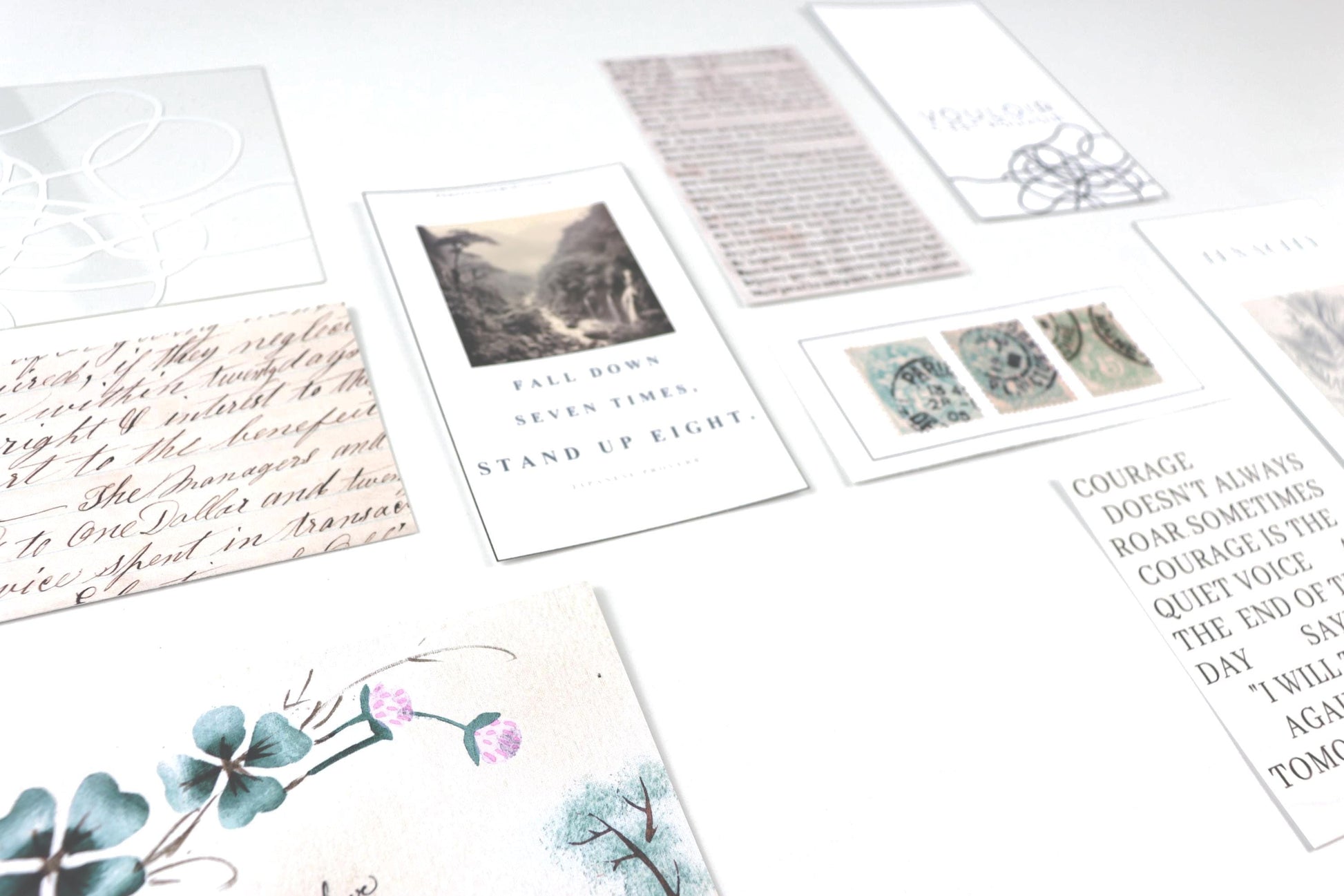 Limited Edition Planner Cards, 10 Cards, Motivational and Decorative, Happy Planner, Hobonichi, bookmark, Junk Journal
