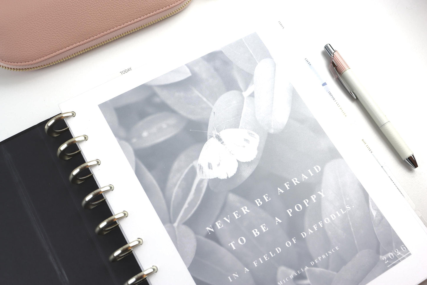 8.5" x 11" Happy Planner Dividers, 6 Clear Dividers, Blank Side Tabs, frosted, Minimalist Discbound, disc, pre-punched plastic, Big Size
