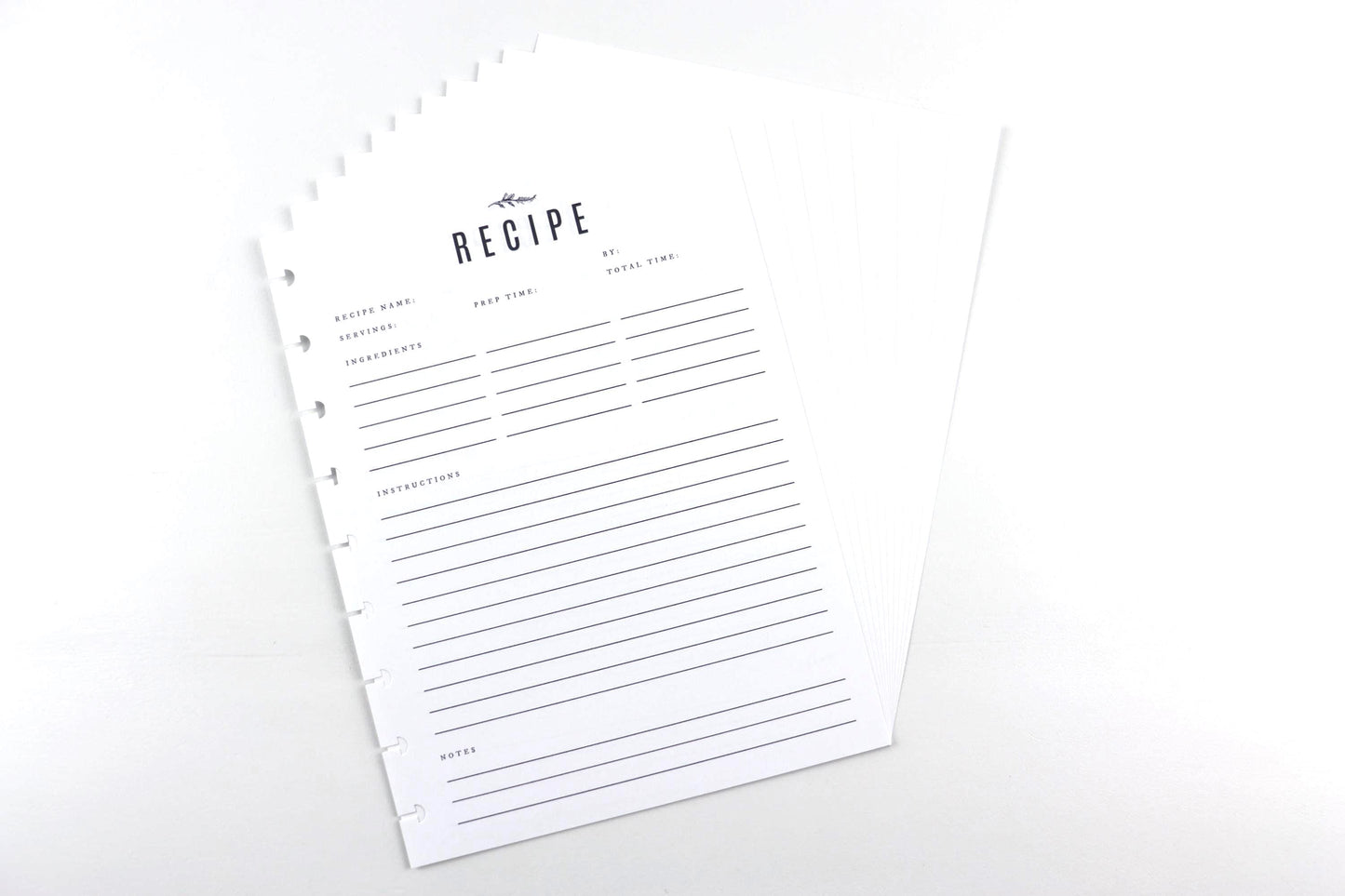 11 Short Recipe Pages, 22 Recipes, Recipe Journal, Meal Planner, Recipe Book, Cook Book Binder, Classic Happy Planner, Gift, Birthday, Wife