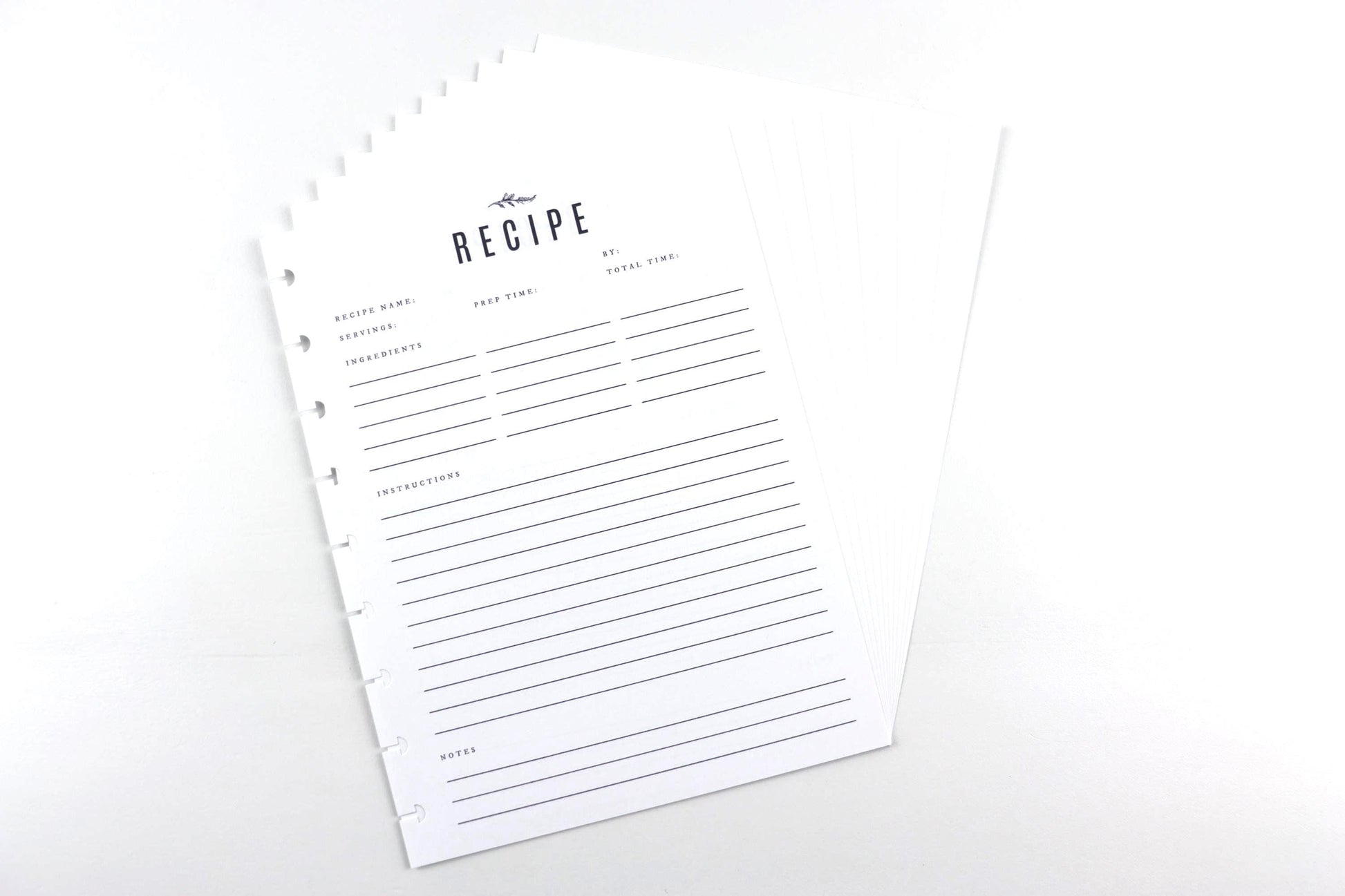 11 Short Recipe Pages, 22 Recipes, Recipe Journal, Meal Planner, Recipe Book, Cook Book Binder, Classic Happy Planner, Gift, Birthday, Wife