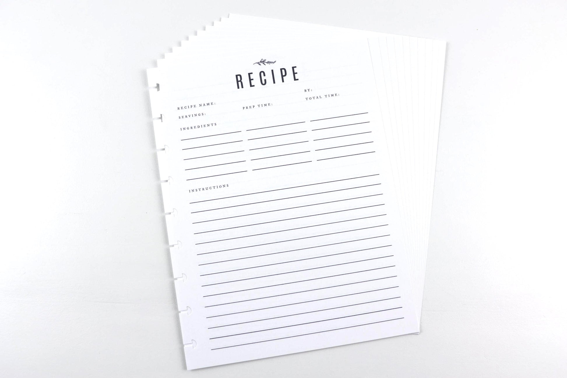 11 Long Recipe Pages, 11 Recipes, Recipe Journal, Meal Planner, Recipe Book, Cook Book Binder, Classic Happy Planner, Gift, Birthday, Wife