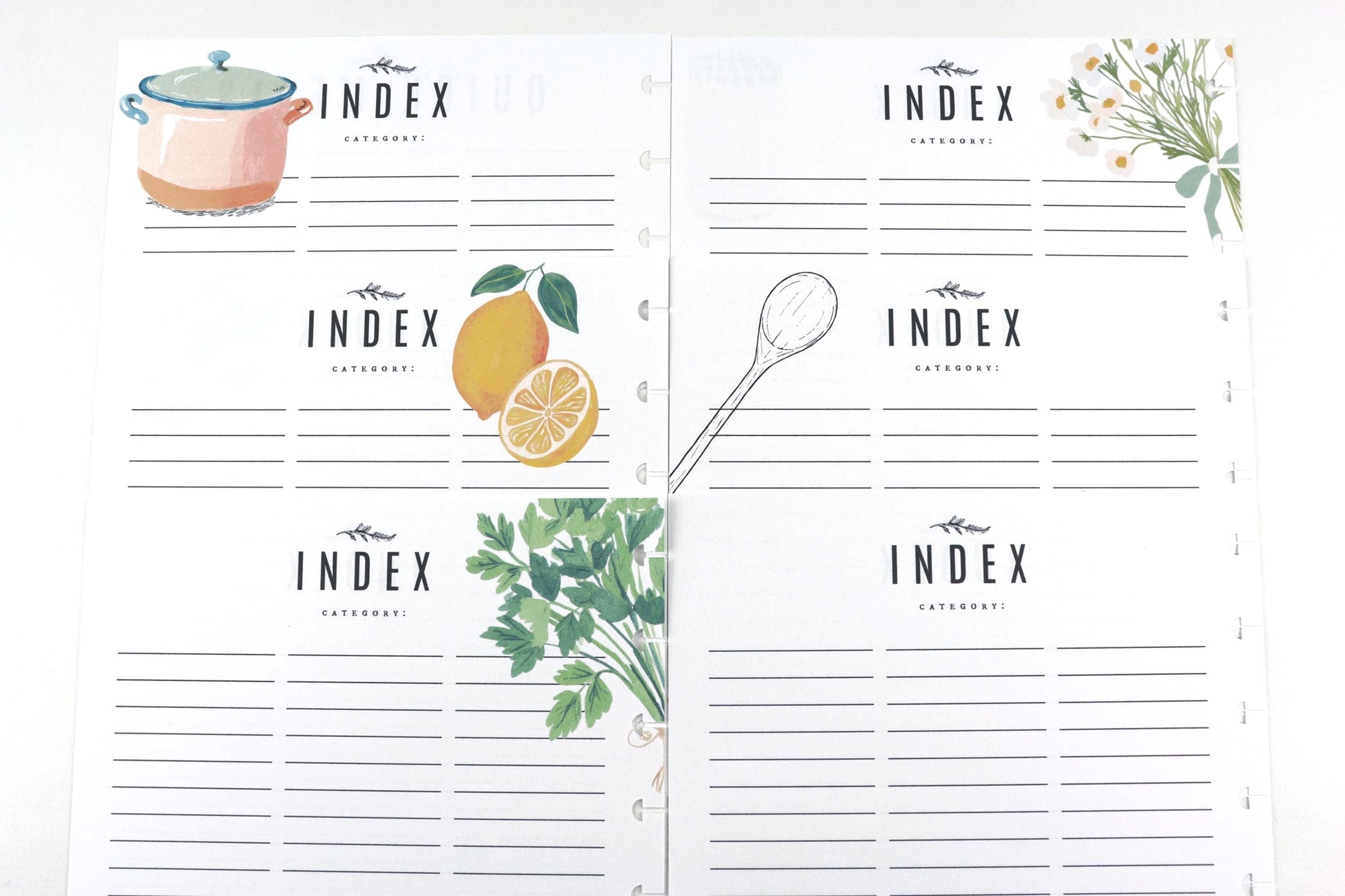 Recipe Journal Extension Pack, 51 Pages + 12 Optional Dividers, 2026 Meal Planner Calendars, Recipe Binder, Cook Book, Classic Happy Planner