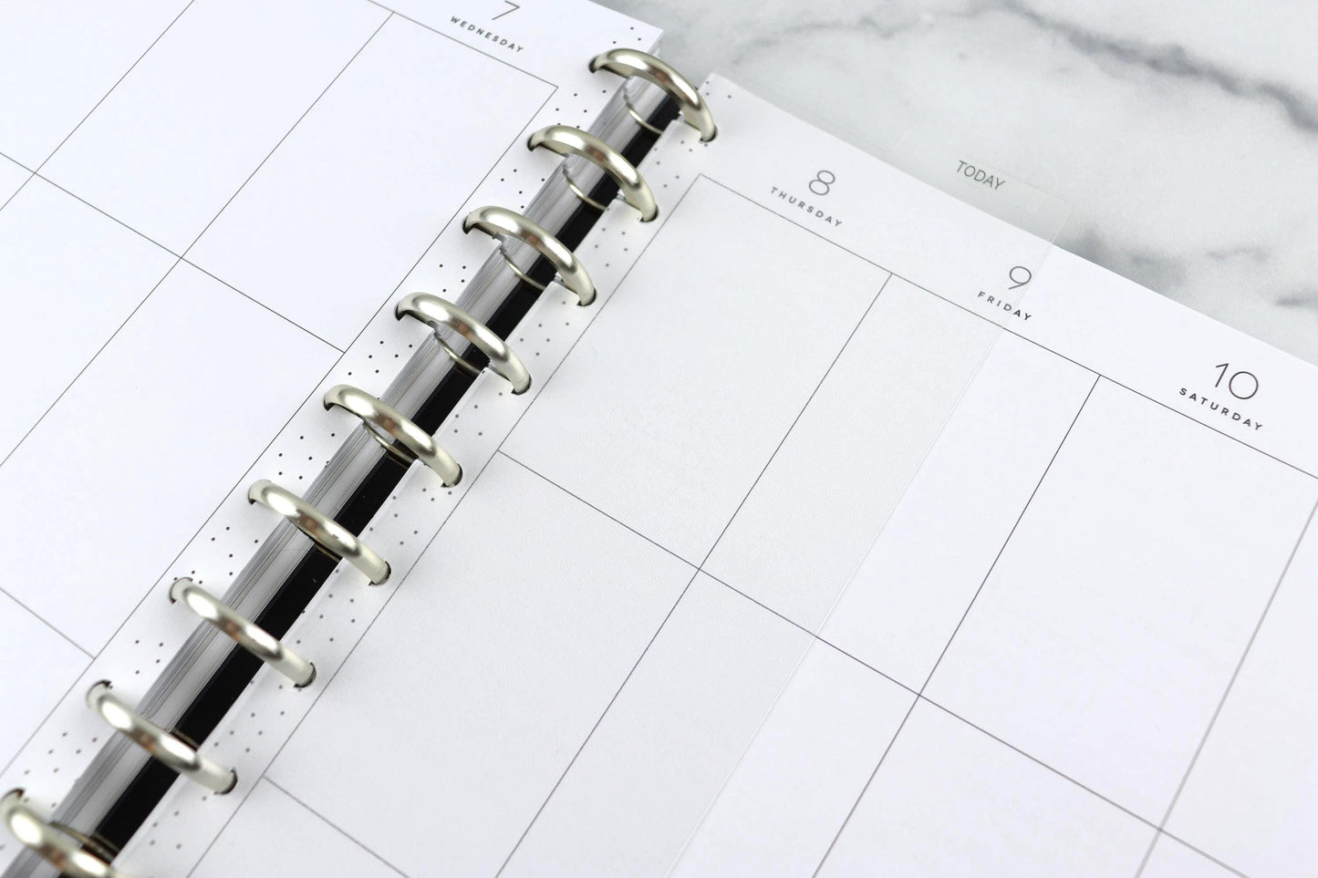 Planner Bookmark, Page Keeper, Blank Tab, Minimalist Discbound, Classic Size, Happy Planner, Disc bound, Frosted Top Tab Divider Labels