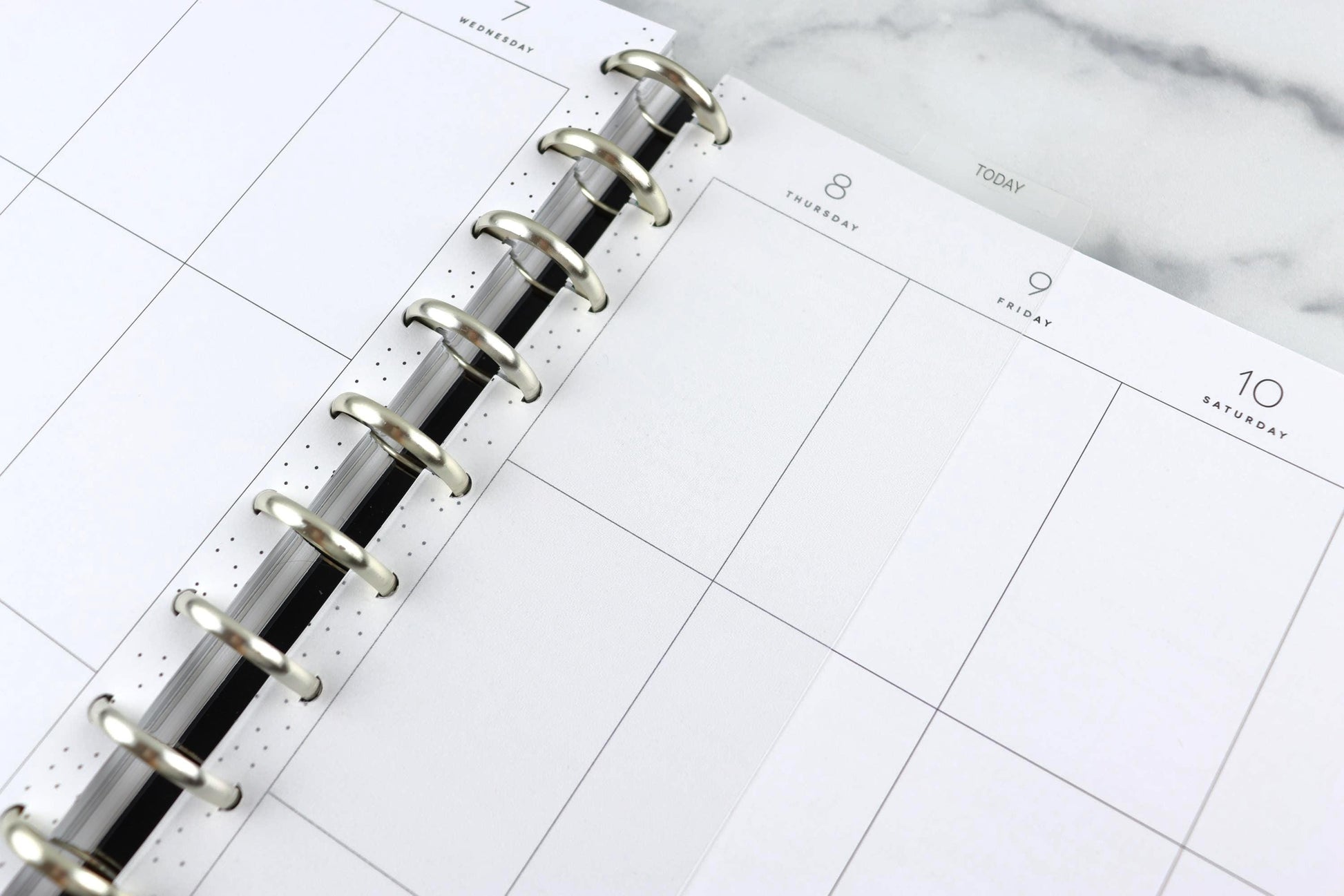 Planner Bookmark, Page Keeper, Blank Tab, Minimalist Discbound, Classic Size, Happy Planner, Disc bound, Frosted Top Tab Divider Labels