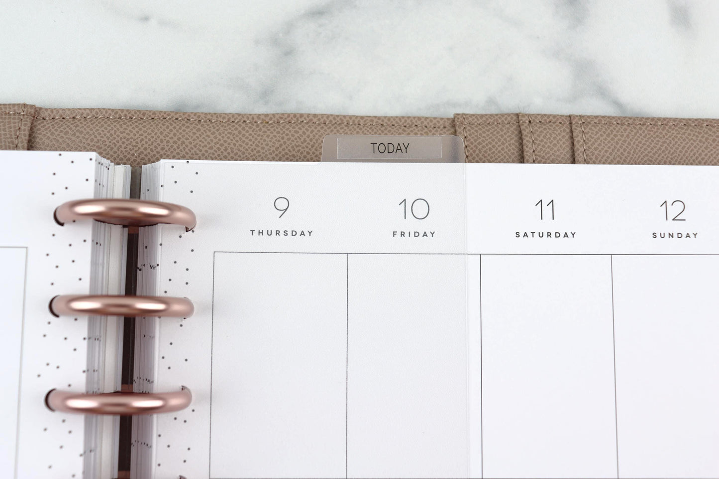 Planner Bookmark, Page Keeper, Blank Tab, Minimalist Discbound, Classic Size, Happy Planner, Disc bound, Frosted Top Tab Divider Labels