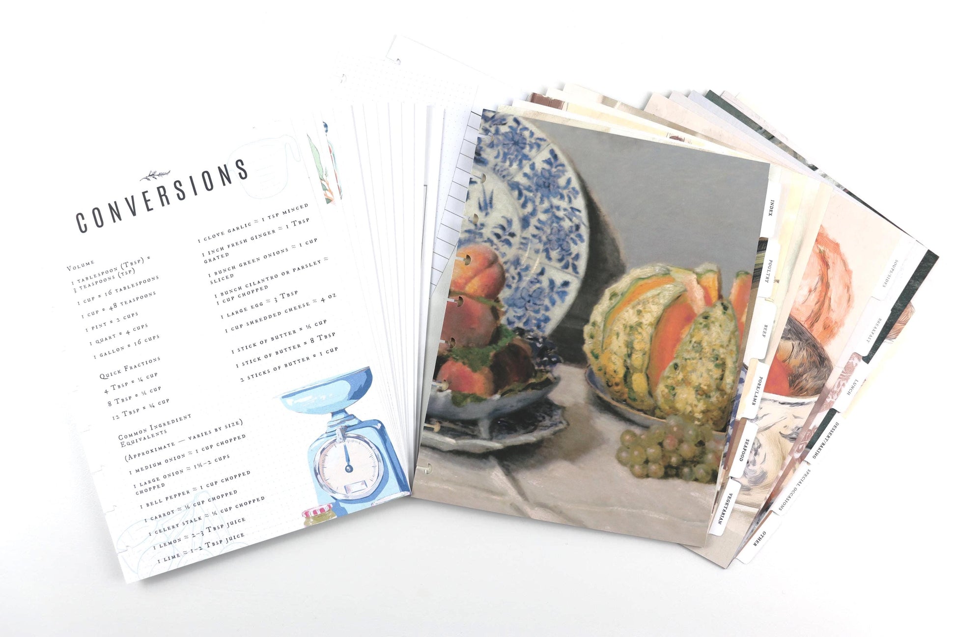 Recipe Journal Extension Pack, 51 Pages + 12 Optional Dividers, 2026 Meal Planner Calendars, Recipe Binder, Cook Book, Classic Happy Planner