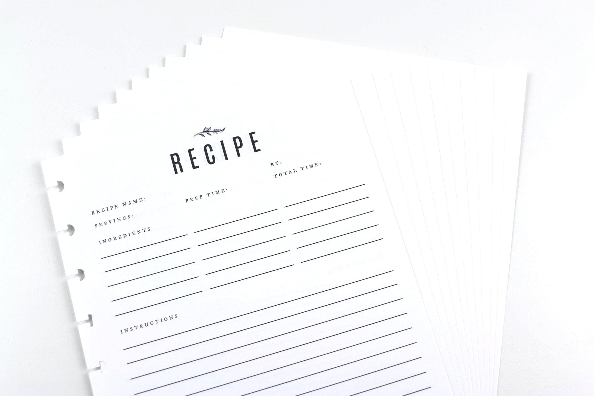 11 Short Recipe Pages, 22 Recipes, Recipe Journal, Meal Planner, Recipe Book, Cook Book Binder, Classic Happy Planner, Gift, Birthday, Wife