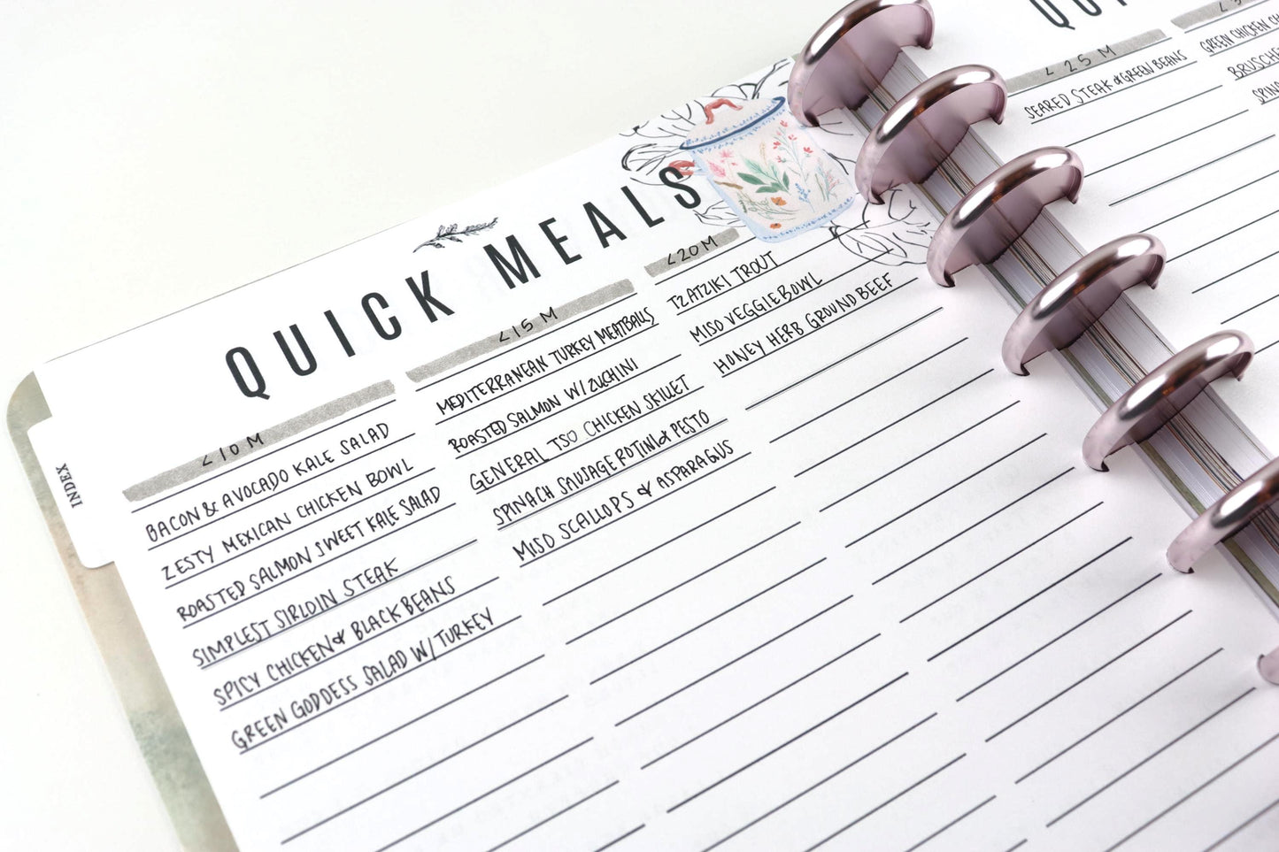 Recipe Journal, 2026 Meal Planner, 70 Pages, Recipe Book, Cook Book Binder, Classic Happy Planner, Mother's Day Gift, Birthday, Wife