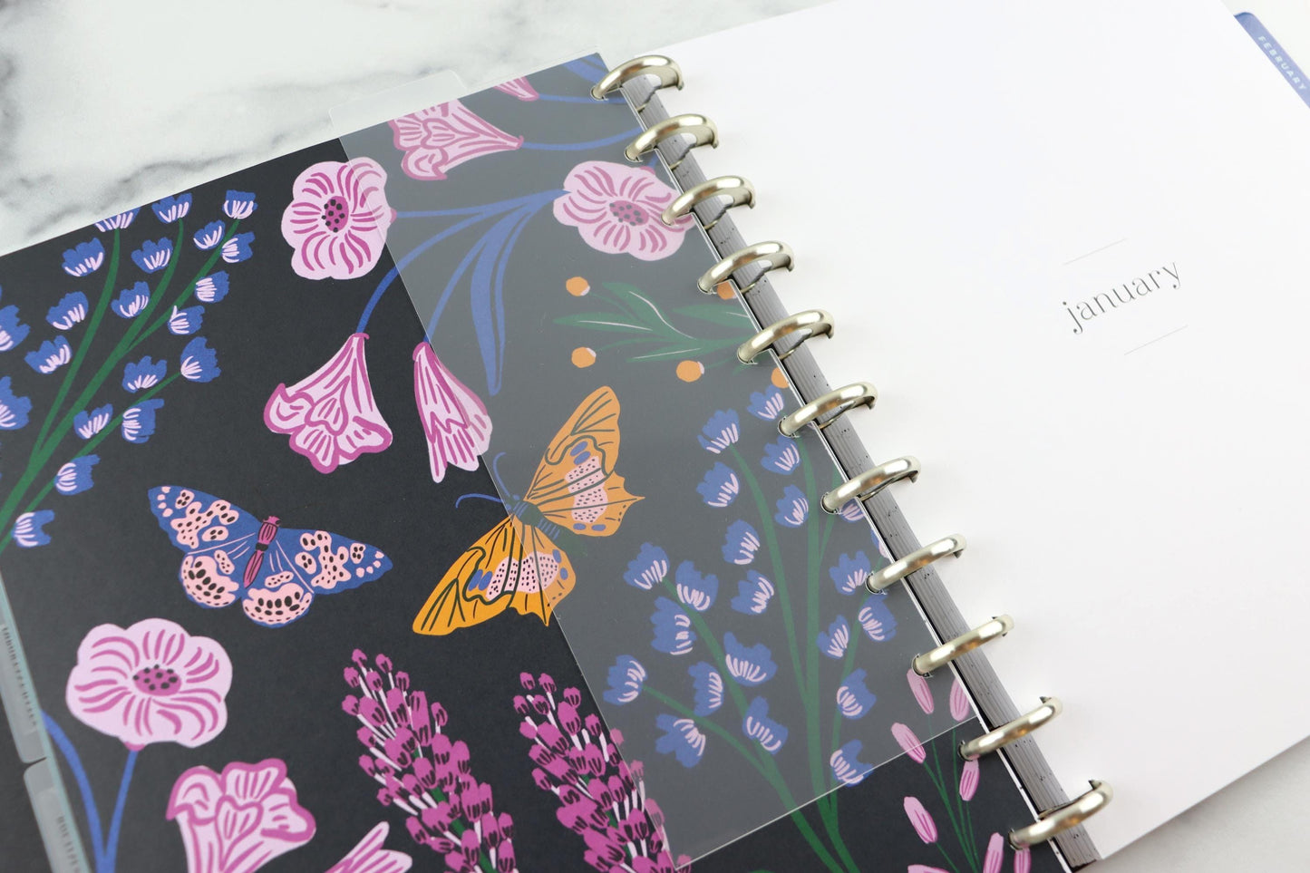 Planner Bookmark, Page Keeper, Blank Tab, Minimalist Discbound, Classic Size, Happy Planner, Disc bound, Frosted Top Tab Divider Labels