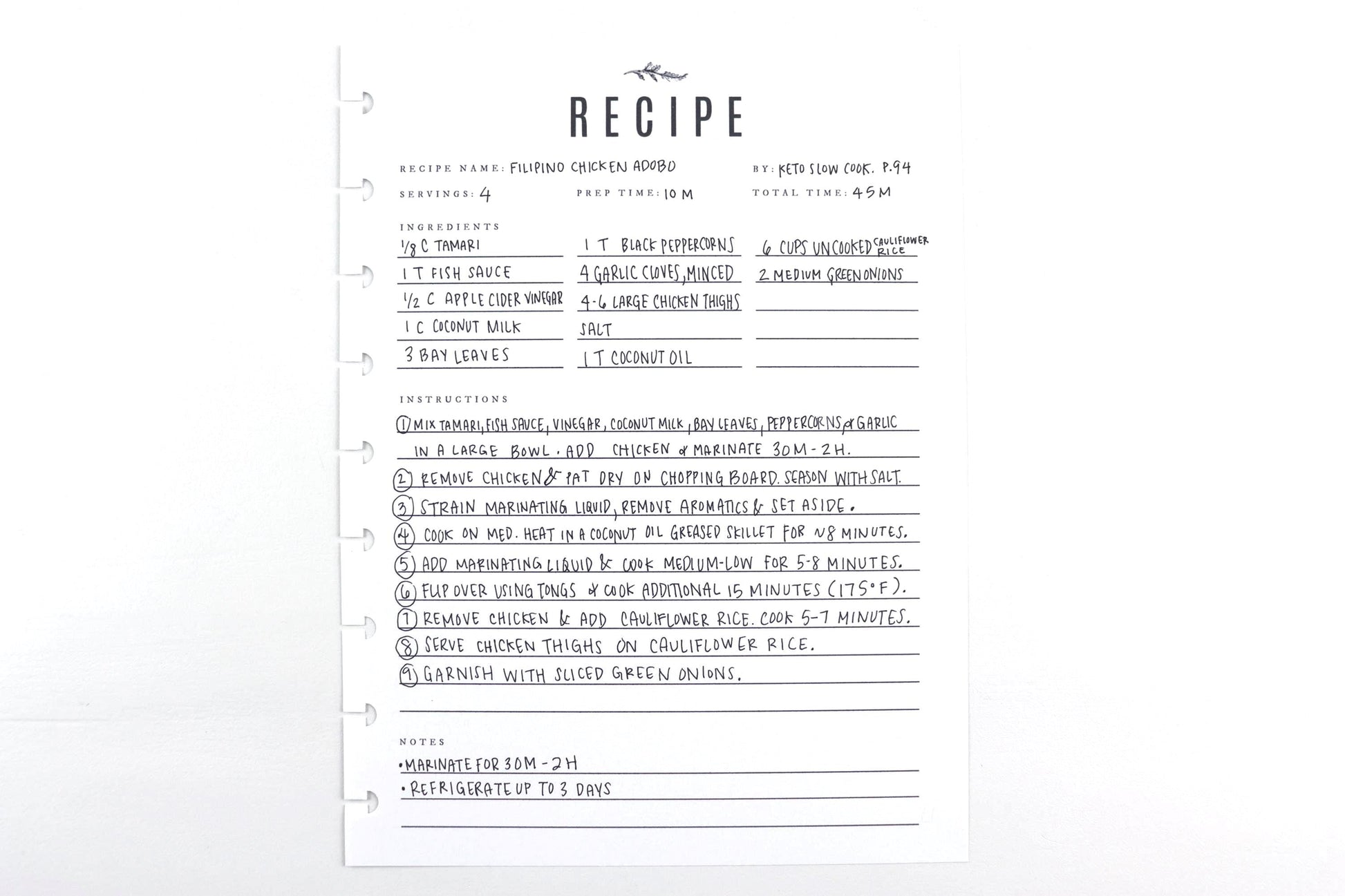 Recipe Journal Extension Pack, 51 Pages + 12 Optional Dividers, 2026 Meal Planner Calendars, Recipe Binder, Cook Book, Classic Happy Planner