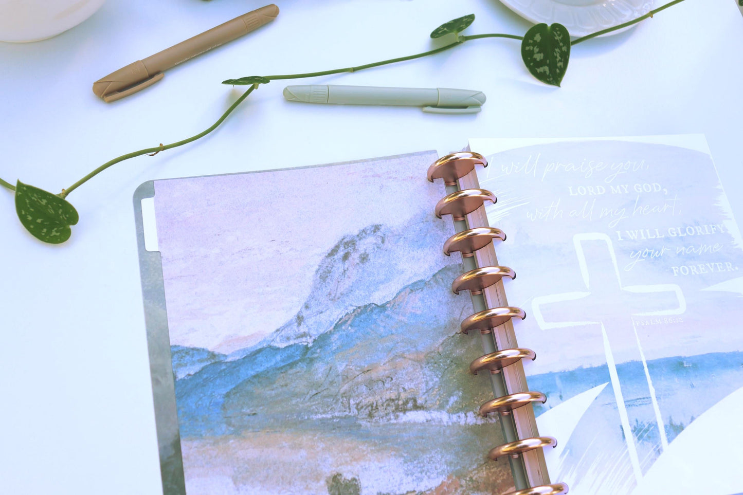 2027 Faith Planner (Matthew Design), Rose Gold, Copper, Gold, or Frosted Discs, Bible Study, Christian Planner, War Binder, Faith Journal